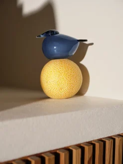 Glass Art|Easter Decorations^Iittala Birds by Toikka, kuulas rain Blue