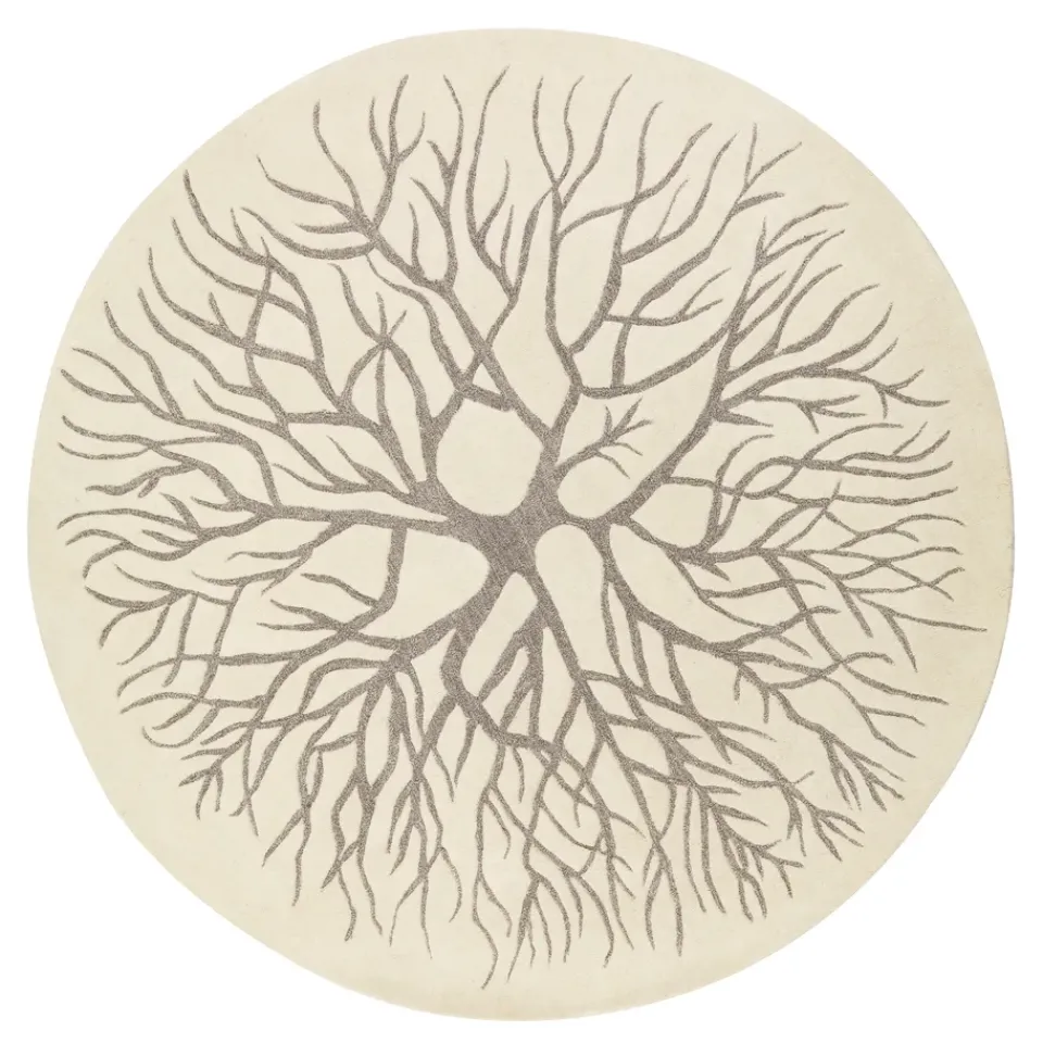 Round Rugs^Kateha Birds nest hand woven rug Ø 220 cm, White