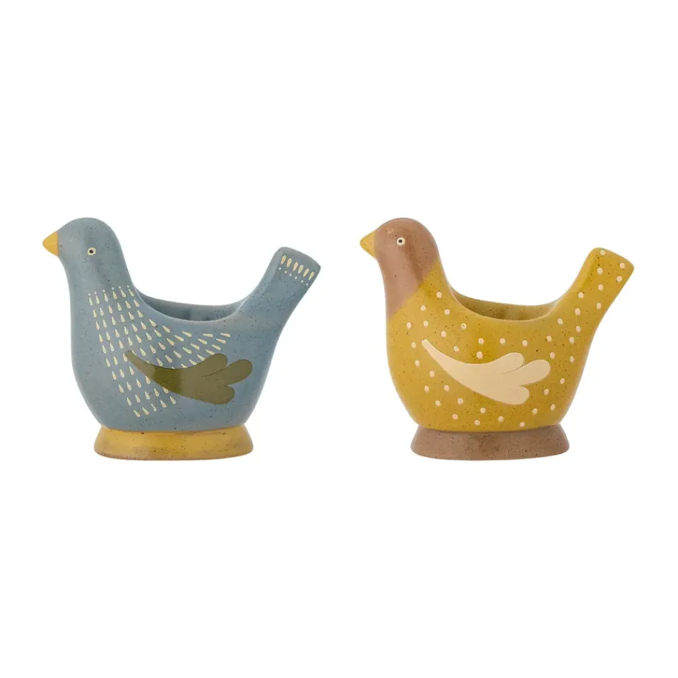 Egg Cups^Bloomingville Birdy egg cup 2-pack, -yellow Blue