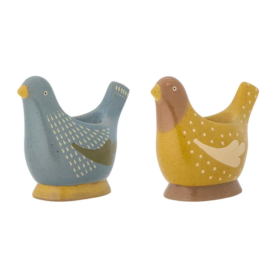 Egg Cups^Bloomingville Birdy egg cup 2-pack, -yellow Blue