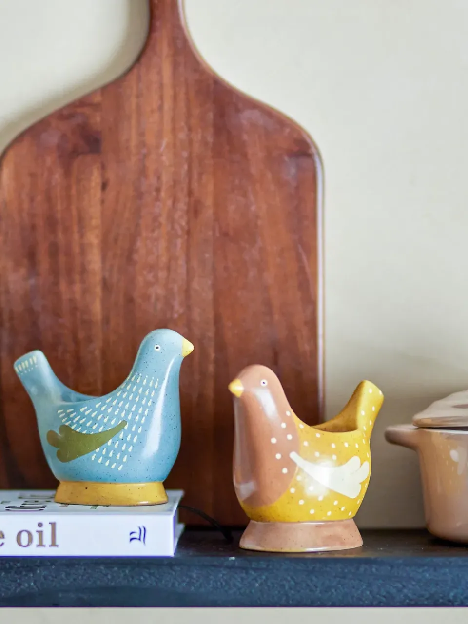 Egg Cups^Bloomingville Birdy egg cup 2-pack, -yellow Blue