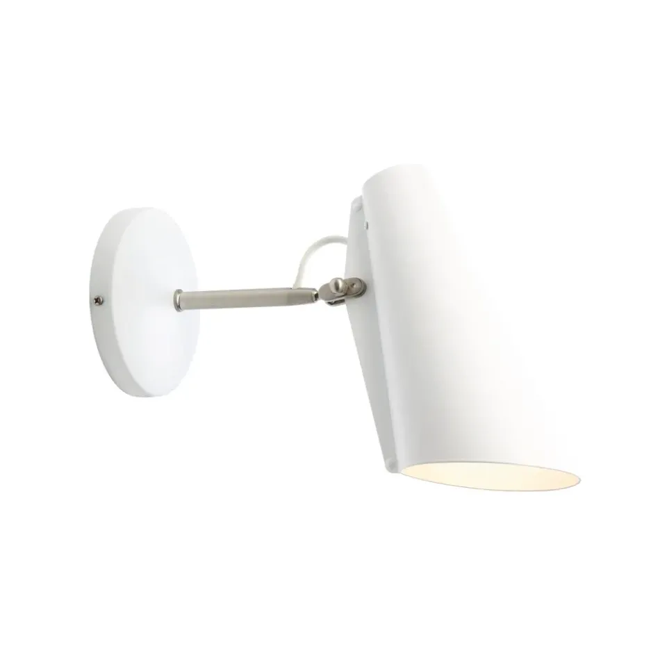 Wall Lights|Bedside Lamps^Northern Birdy wall lamp short, Matte white Silver-colouredWhite