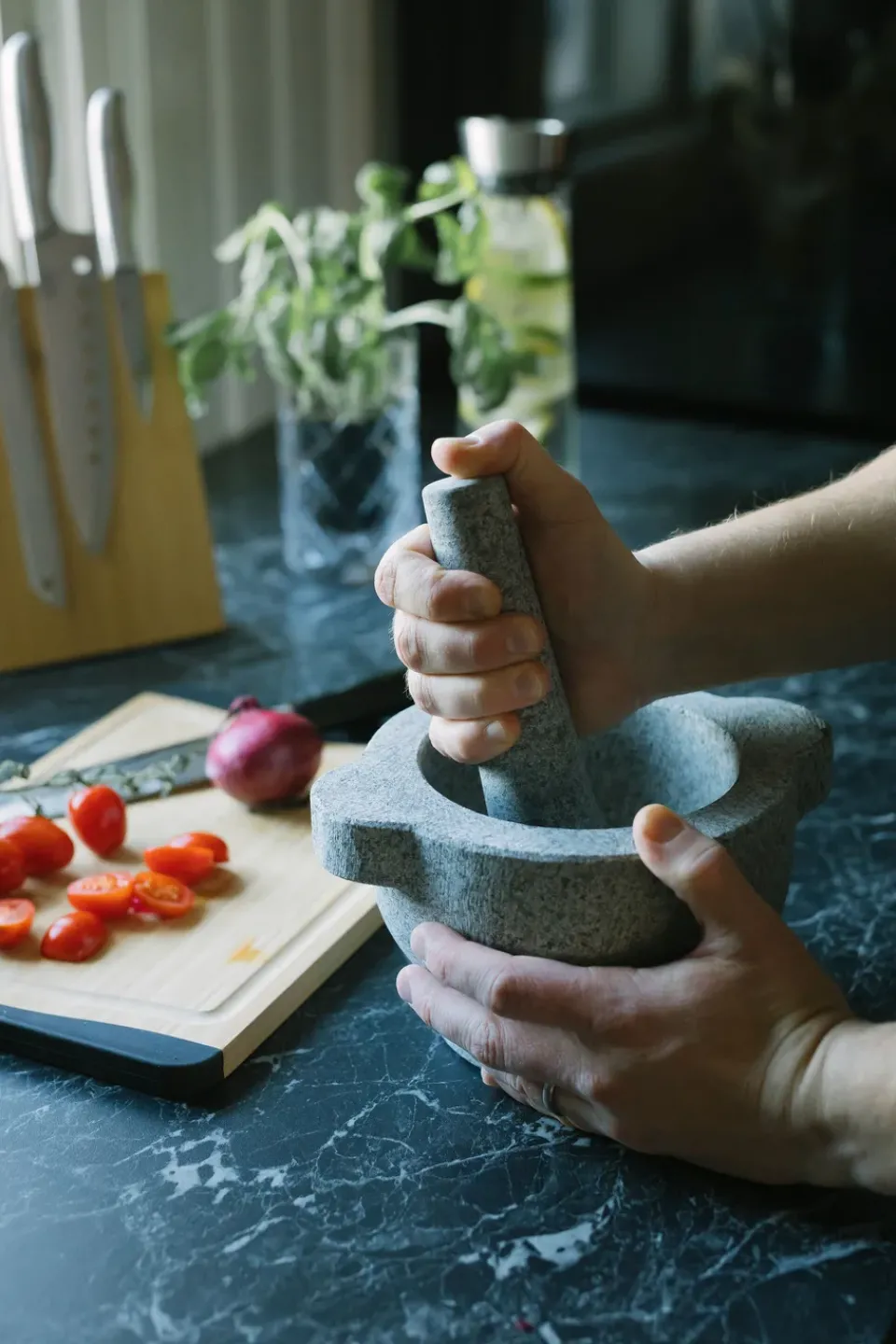Pestle & Mortars^Dorre Birkedal mortar Ø22 cm, Granite Grey