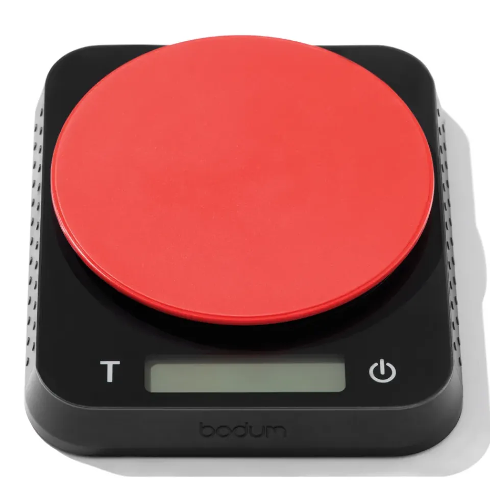 Kitchen Scales^Bodum Bistro kitchen scale 13x15.7 cm, Black-red BlackRed
