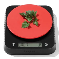 Kitchen Scales^Bodum Bistro kitchen scale 13x15.7 cm, Black-red BlackRed