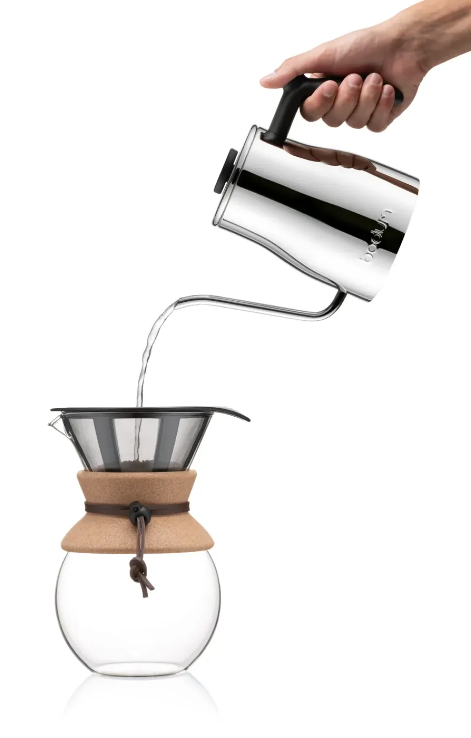 Electric Kettles^Bodum Bistro swan neck kettle 8 copper, Chrome Silver-coloured