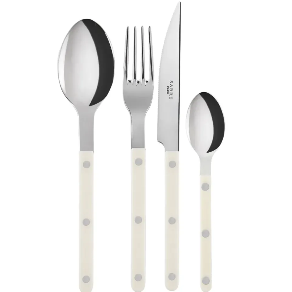 SABRE Paris Bistrot cutlery shiny 24 pcs, ivory Beige