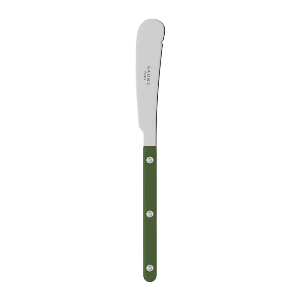 Hot SABRE Paris Bistrot solid butter knife 16 cm, Green