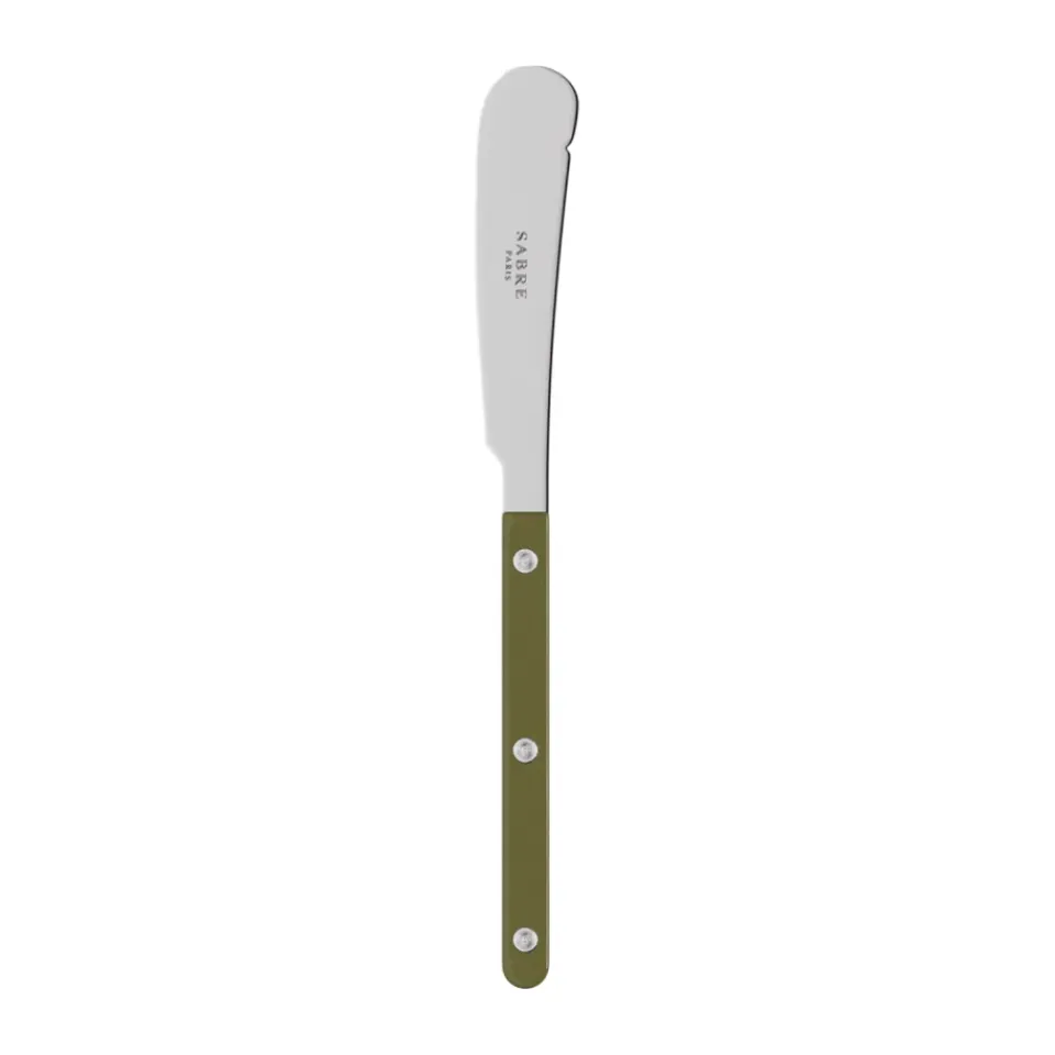 Clearance SABRE Paris Bistrot solid butter knife 16 cm, fern Green