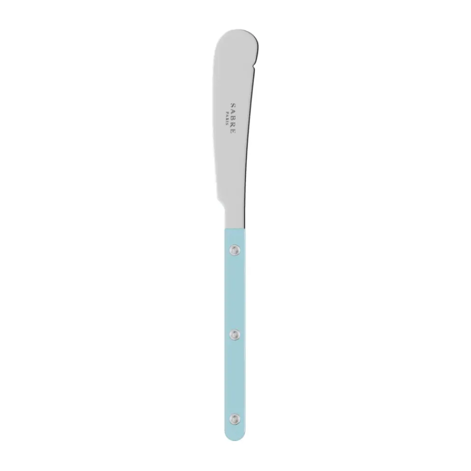 Best SABRE Paris Bistrot solid butter knife 16 cm, Pastel Blue