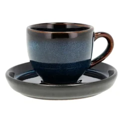 Glögg & Mulled Wine Mugs|Espresso Cups^Bitz espresso cup with saucer 7 cl, Dark blue-black Multi