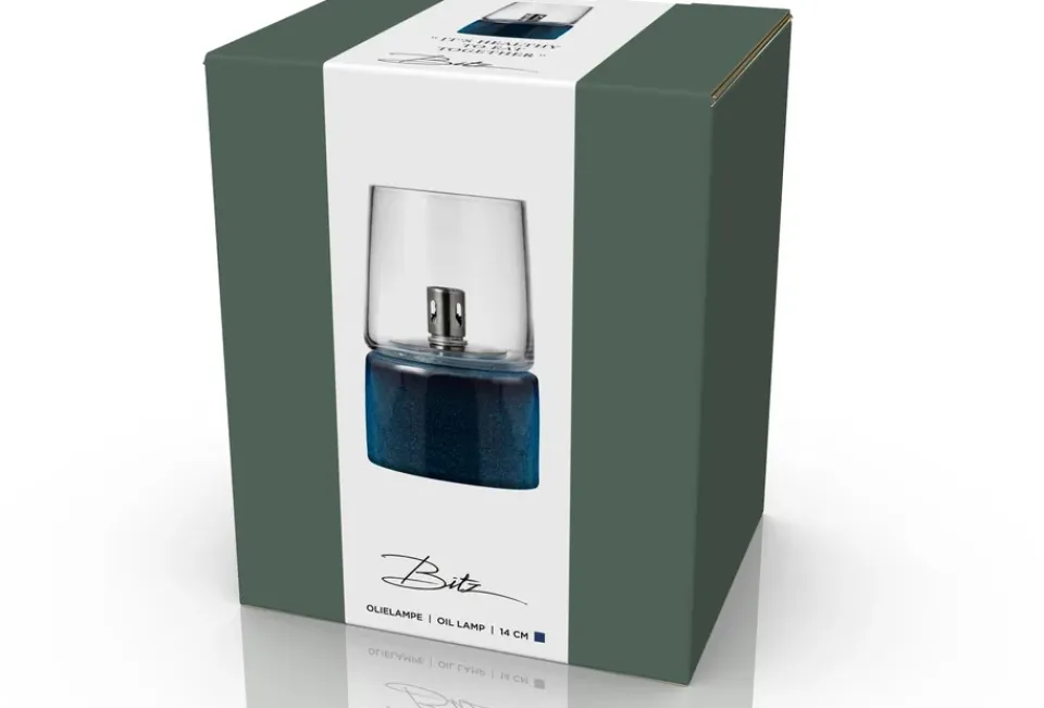 Clearance Bitz Gastro oil lamp Ø8.5x14 cm, Blue