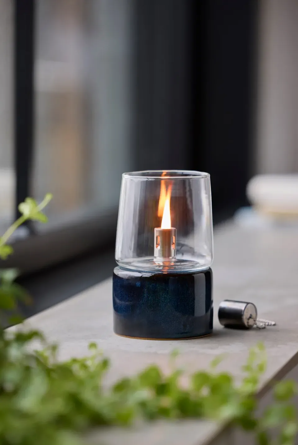 Clearance Bitz Gastro oil lamp Ø8.5x14 cm, Blue