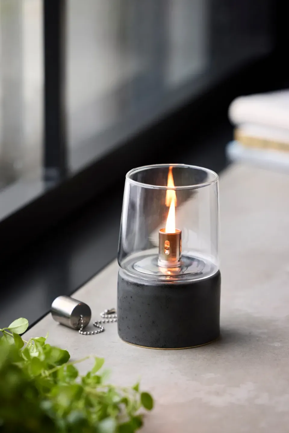 Oil & Kerosene Lamps^Bitz Gastro oil lamp Ø8.5x14 cm, Black