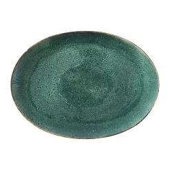 Sale Bitz oval serving dish 45x34 cm, Black-green BlackGreen