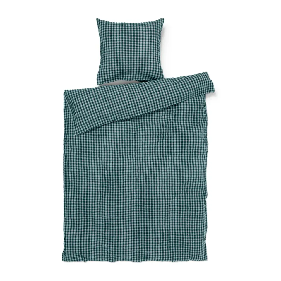 Juna Bæk&Bølge bed set 150x210 cm, -light blue Green