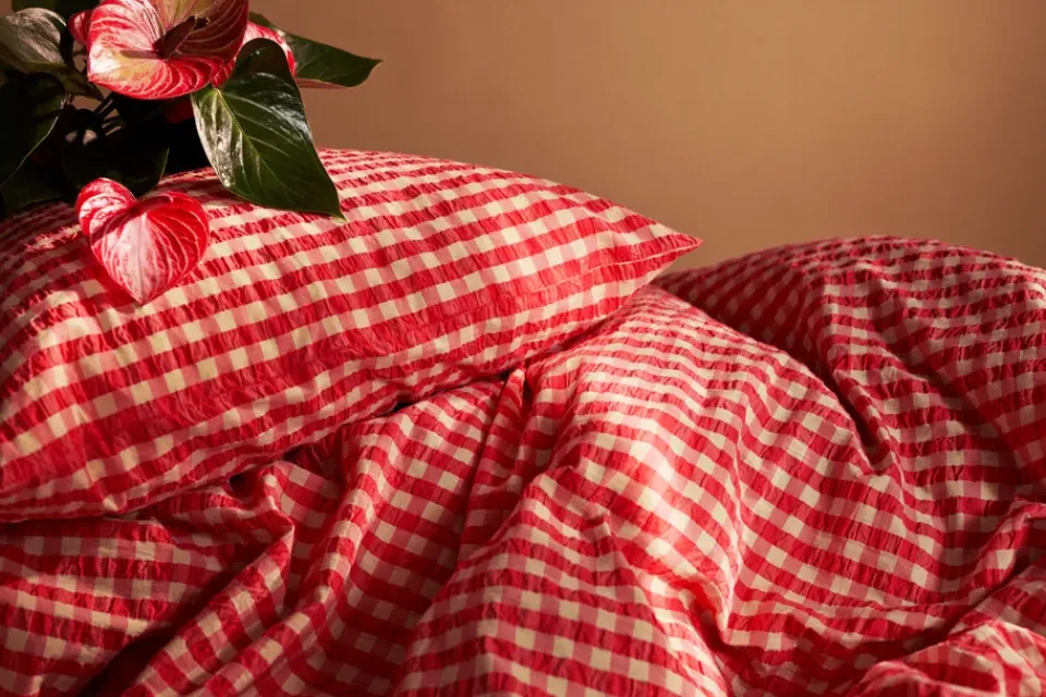 Sale Juna Bæk&Bølge bed set 220x220 cm, -yellow Red