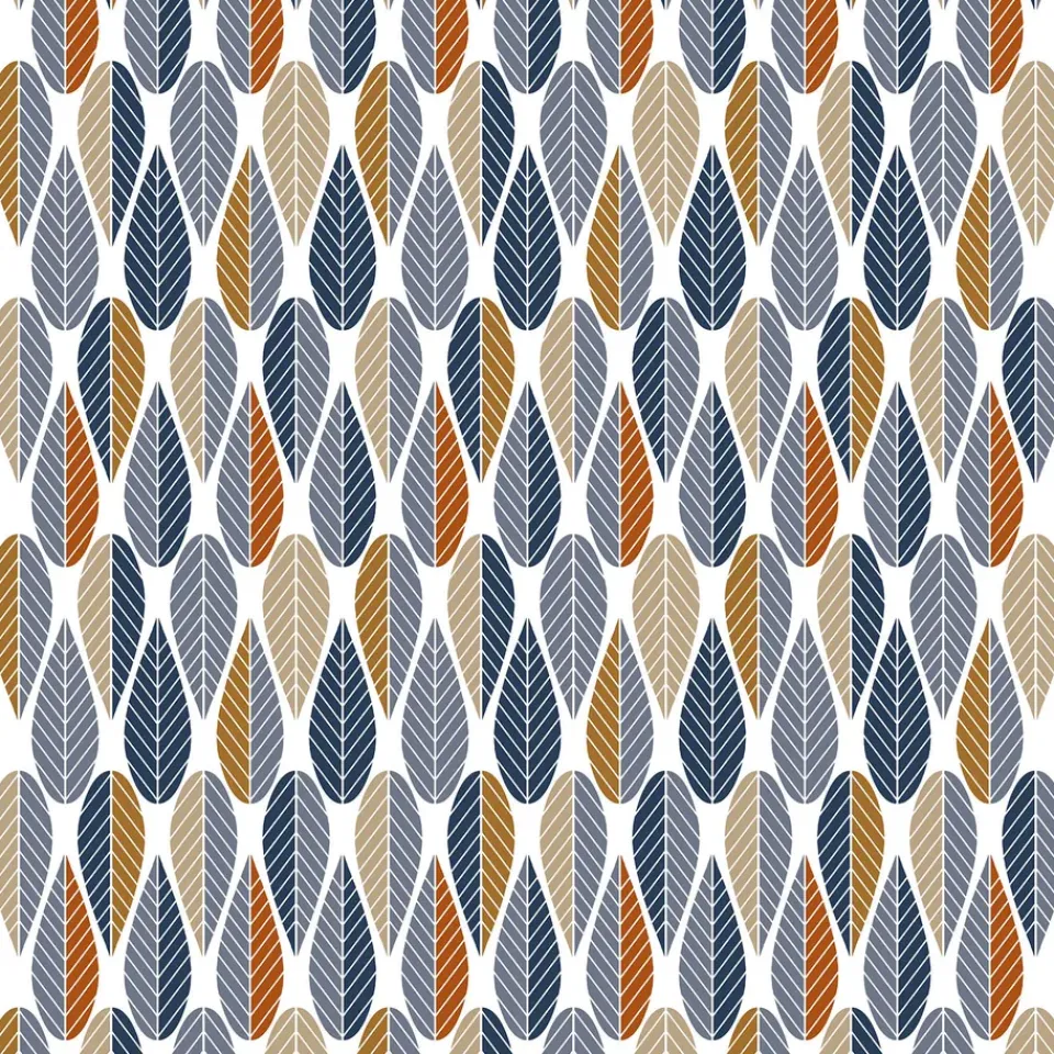 Arvidssons Textil Blader oilcloth, Blue