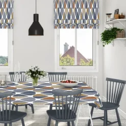Arvidssons Textil Blader oilcloth, Blue