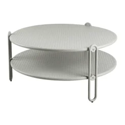 Table For Outdoor Use|Outdoor Lounge Furniture^Brafab Blixt coffee table, Light Ø85 cm Grey