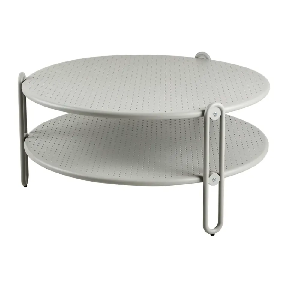 Table For Outdoor Use|Outdoor Lounge Furniture^Brafab Blixt coffee table, Light Ø85 cm Grey