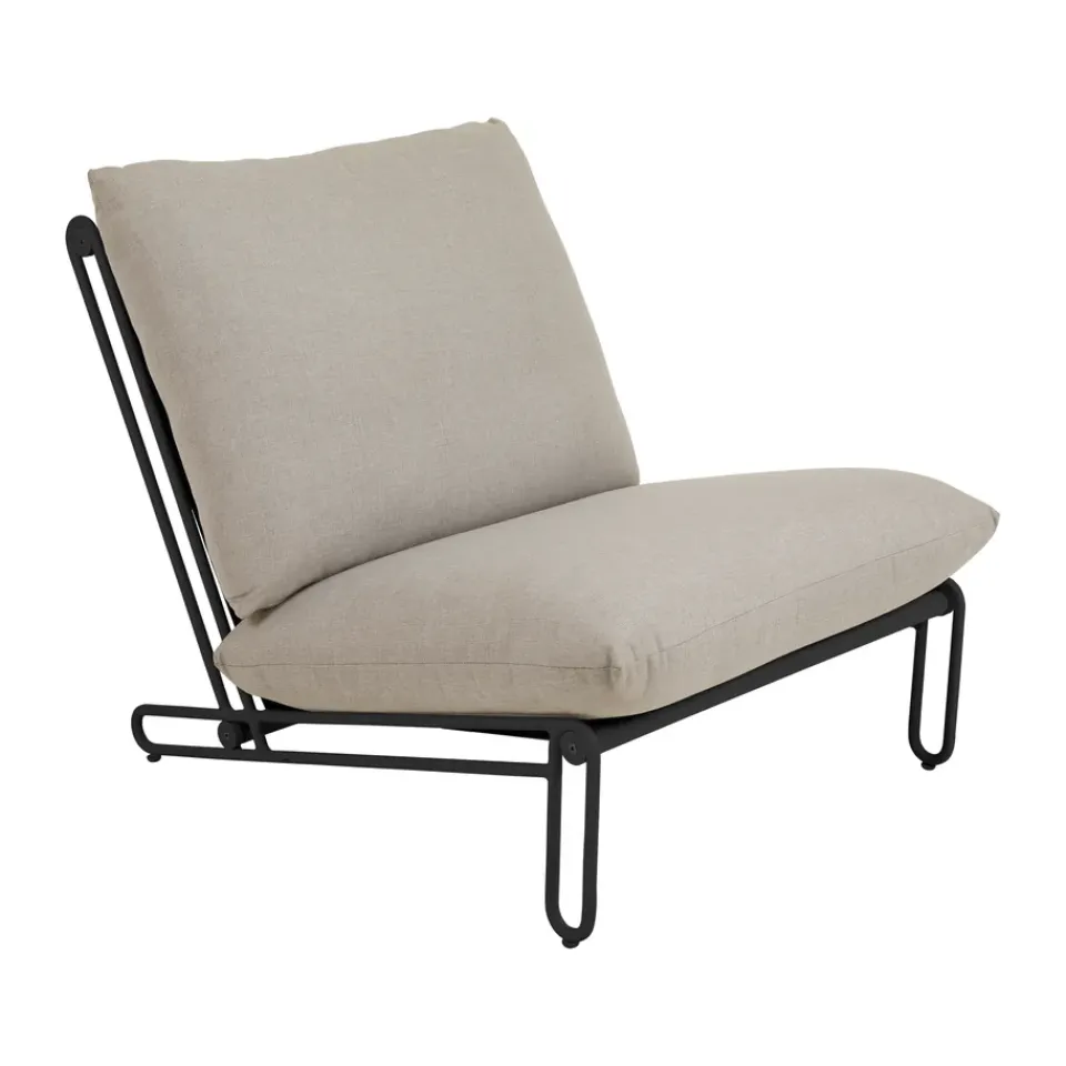 Outdoor Lounge Furniture^Brafab Blixt lounge chair, Black-clay Beige