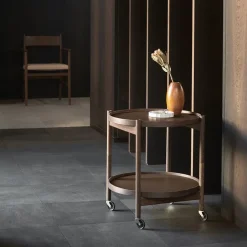 Online Brdr. Krüger Bølling Tray Table model 50, Stone, untreated oak stand Grey