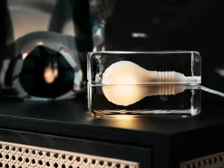 Desk & Table Lamps^Design House Stockholm Block Lamp, black cord TransparentBlack