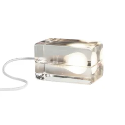 Clearance Design House Stockholm Block Lamp, white cord TransparentWhite