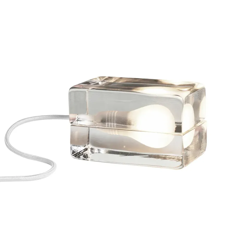 Clearance Design House Stockholm Block Lamp, white cord TransparentWhite