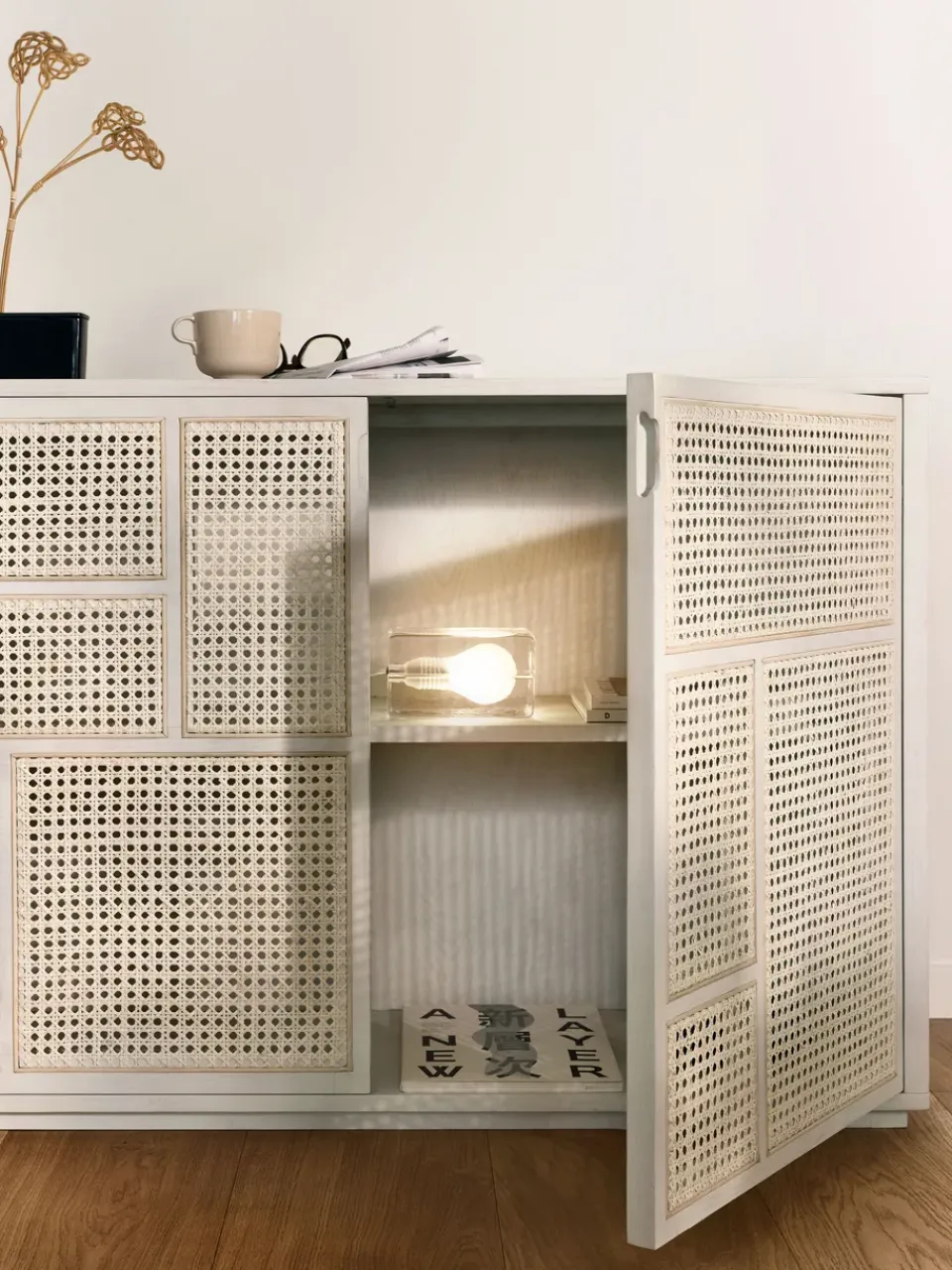 Clearance Design House Stockholm Block Lamp, white cord TransparentWhite