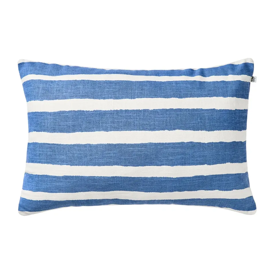 Clearance Chhatwal & Jonsson Block Stripe outdoor cushion 40x60 cm, Riviera blue-off white BlueWhite
