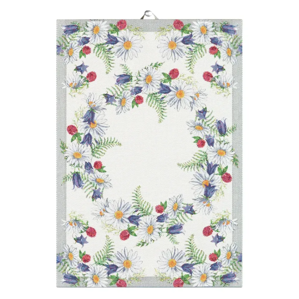 Kitchen Tea Towels^Ekelund Linneväveri Blomkrans kitchen towel 35x50 cm, multi BeigeMulti