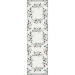 Best Ekelund Linneväveri Blomkrans table runner 35x120 cm, multi BeigeMulti