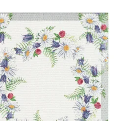 Best Ekelund Linneväveri Blomkrans table runner 35x120 cm, multi BeigeMulti