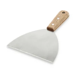 Spatulas & Dough Scrapers^Blomsterbergs chocolate scraper, Oak-stainless steel BrownSilver-coloured