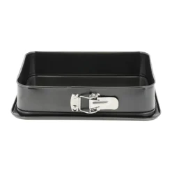 Round Flat Oven & Flan Dishes|More Baking Accessories^Blomsterbergs rectangular springform pan 28x20x6 cm, Stainless steel Black