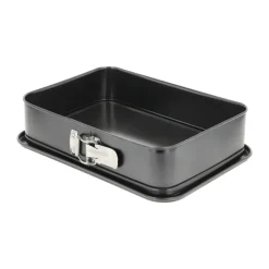 Round Flat Oven & Flan Dishes|More Baking Accessories^Blomsterbergs rectangular springform pan 28x20x6 cm, Stainless steel Black