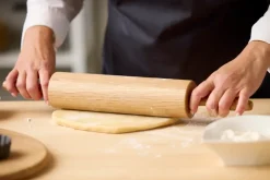 Rolling Pins^Blomsterbergs rolling pin with ball bearings, Oak Brown