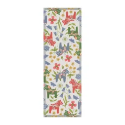 Discount Ekelund Linneväveri Blomsterhäst table runner 35x100 cm, Multi