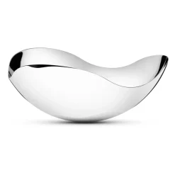 Hot Georg Jensen Bloom serving bowl, large, Ø 34 cm GreySilver-coloured
