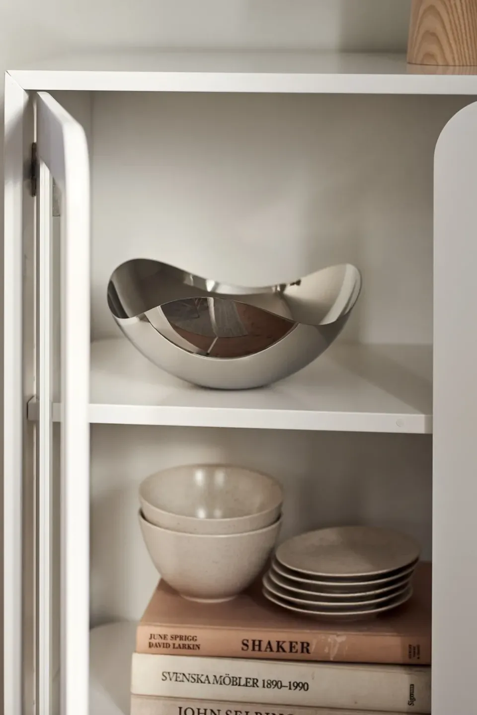 Hot Georg Jensen Bloom serving bowl, large, Ø 34 cm GreySilver-coloured