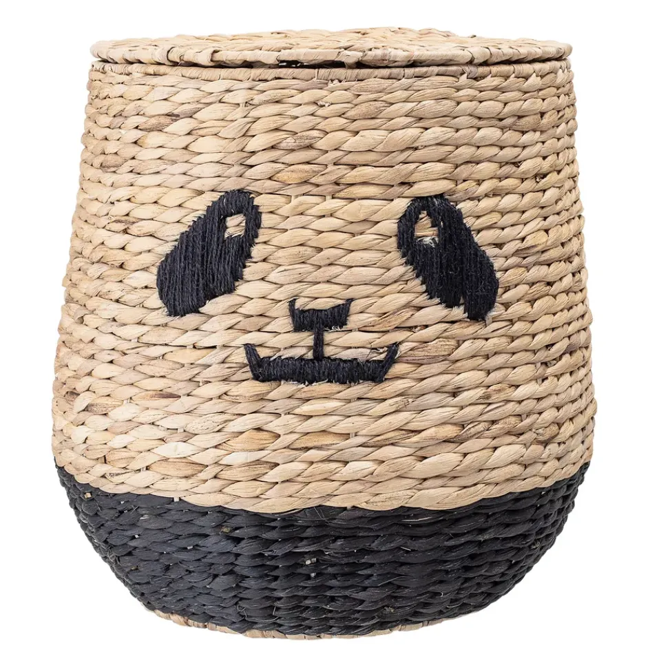 Online Bloomingville basket with lid, Panda Brown