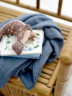 Baby Blankets^Bloomingville Muslin throw 80x100 cm, Blue