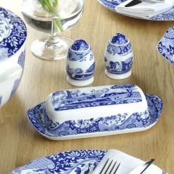 Butter Dishes^Spode Italian butter dish, 20 x 10 cm/ 8 x 4 inch Blue