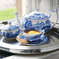 Spode Italian teapot, 1.1 l/ 2 pt Blue