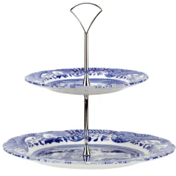 Cake Stands|Serving Platters & Dishes^Spode Italian 2-tier cake stand, 2-Tier Blue