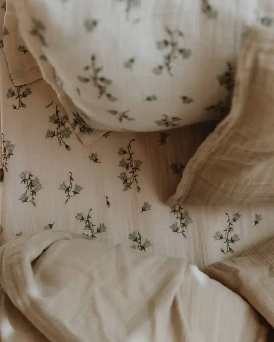 Bed Sheets^Garbo&Friends Bluebell Muslin fitted sheet, 90x200x30 cm Multi