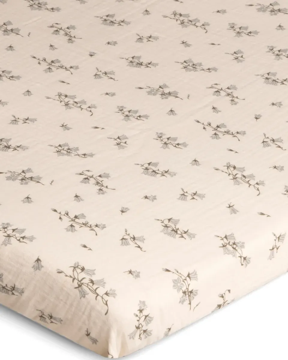 Discount Garbo&Friends Bluebell Muslin fitted sheet, 140x200x30 cm Multi