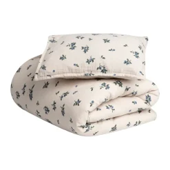 Discount Garbo&Friends berry Muslin bed set baby, 70x80 cm/28x35 cm Blue